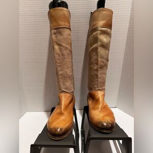 Lavorzione Artigiana Western Boots Size 6.5 Tan Distressed